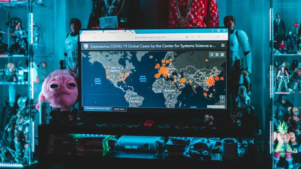 Ai Agents For Small Business: Practical Automation Every Colorado Company Can Use Today 2 Global Data Visualization Dashboard Displaying Worldwide Case Tracking And Crisis Monitoring Analytics On A Large Monitor